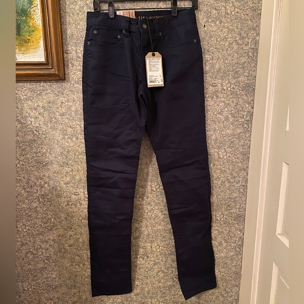 Neat Prana Men's Bridger Jeans Navy Indie Blue 28” waist 34” inseam straight leg